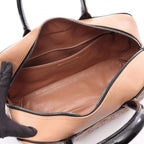 Chanel Tote Quilted Bowling Bag Brown Beige Black Caviar Leather — view 3