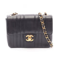 Chanel Shoulder Bag Mademoiselle Mini Black Lambskin Chain