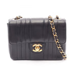 Chanel Shoulder Bag Mademoiselle Mini Black Lambskin Chain
