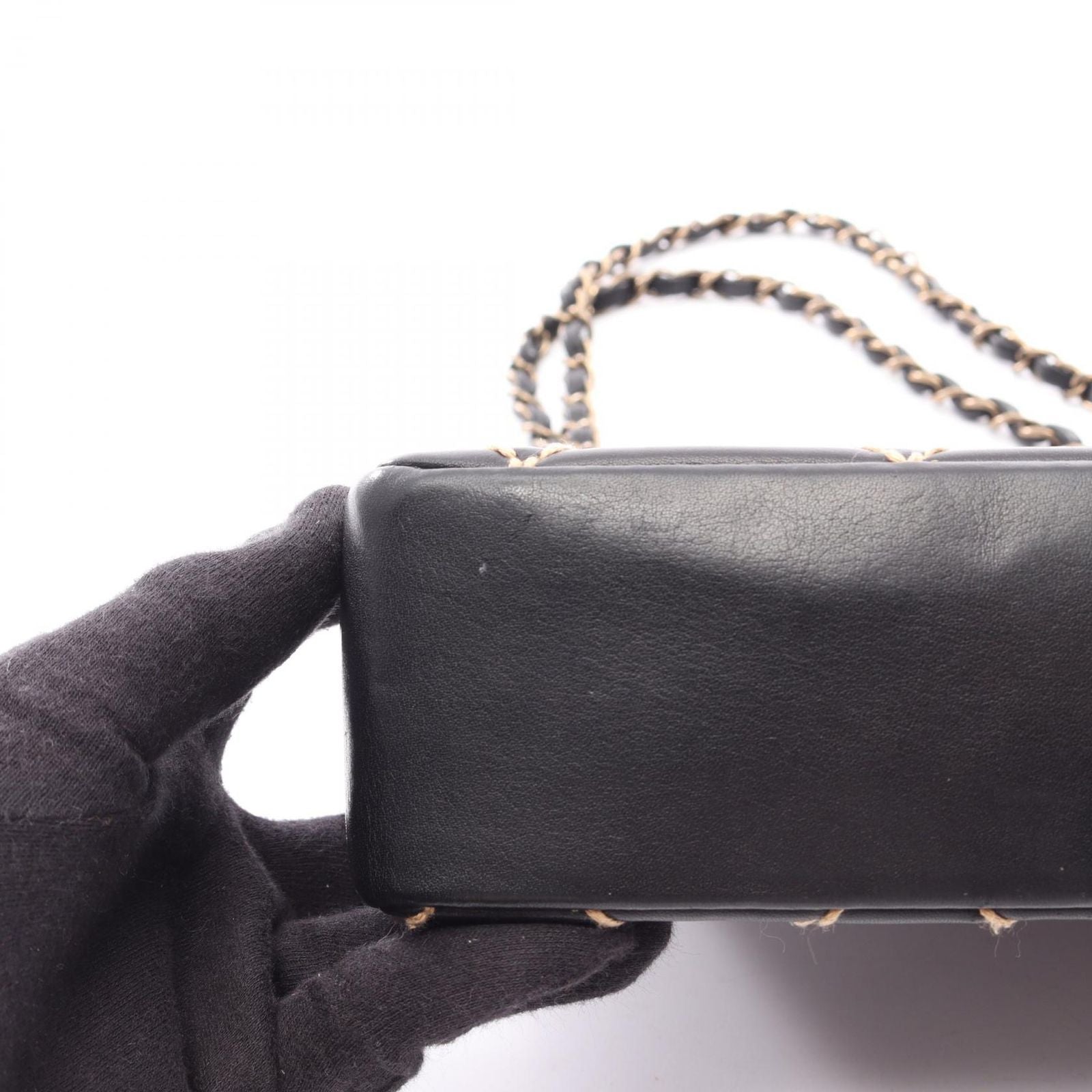 Chanel Shoulder Bag Wild Stitch Black Leather Chain — view 9