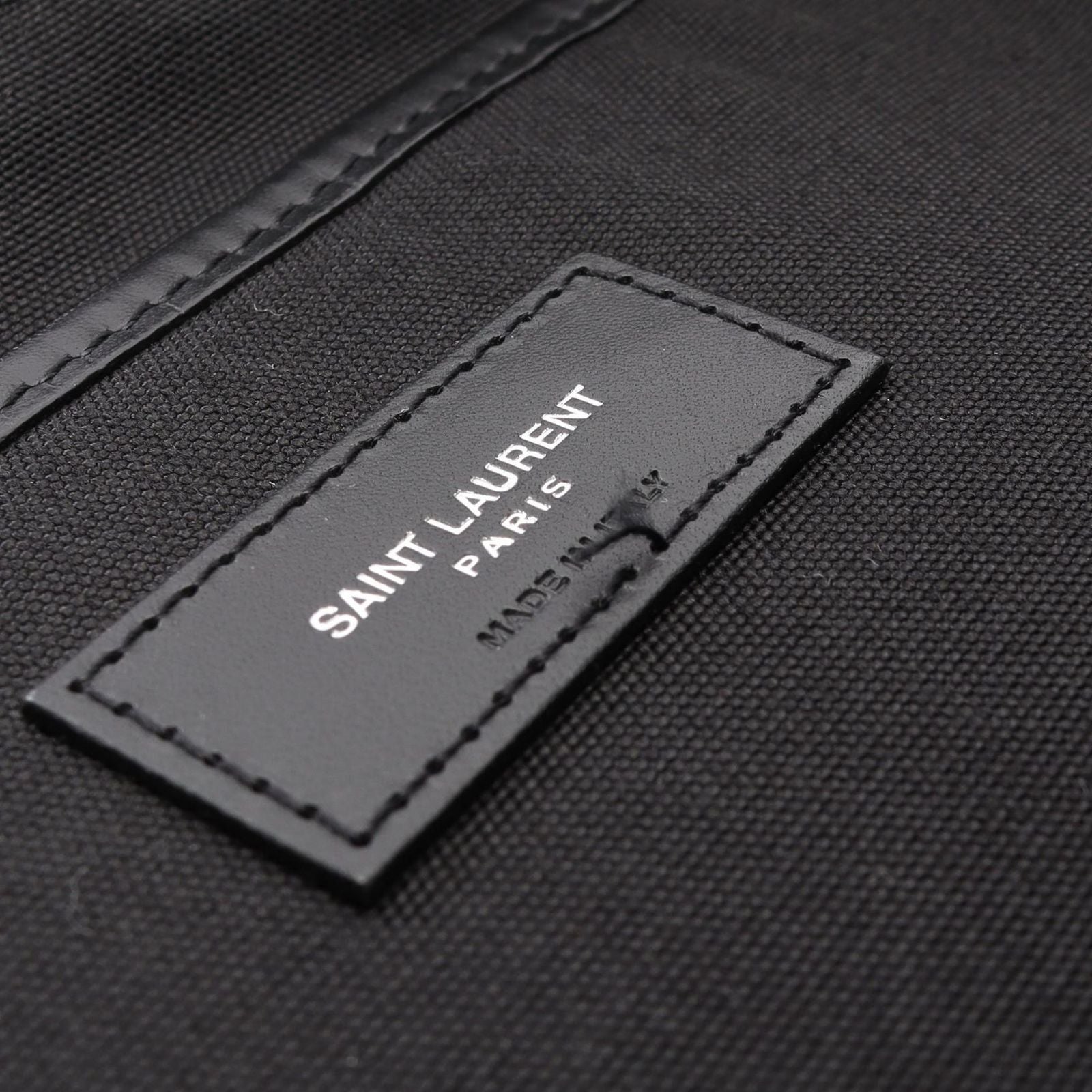 Saint Laurent Paris Backpack City Black Canvas Leather — view 9