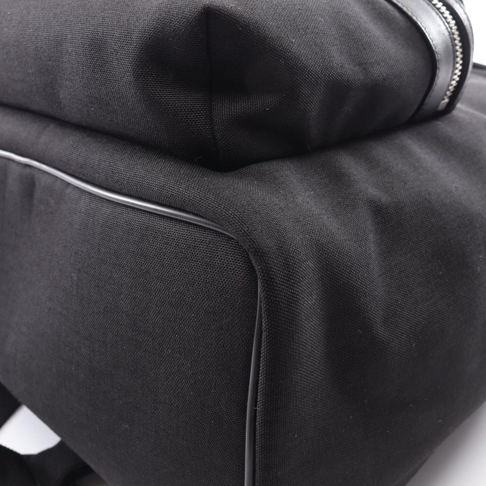 Saint Laurent Paris Backpack City Black Canvas Leather — view 6