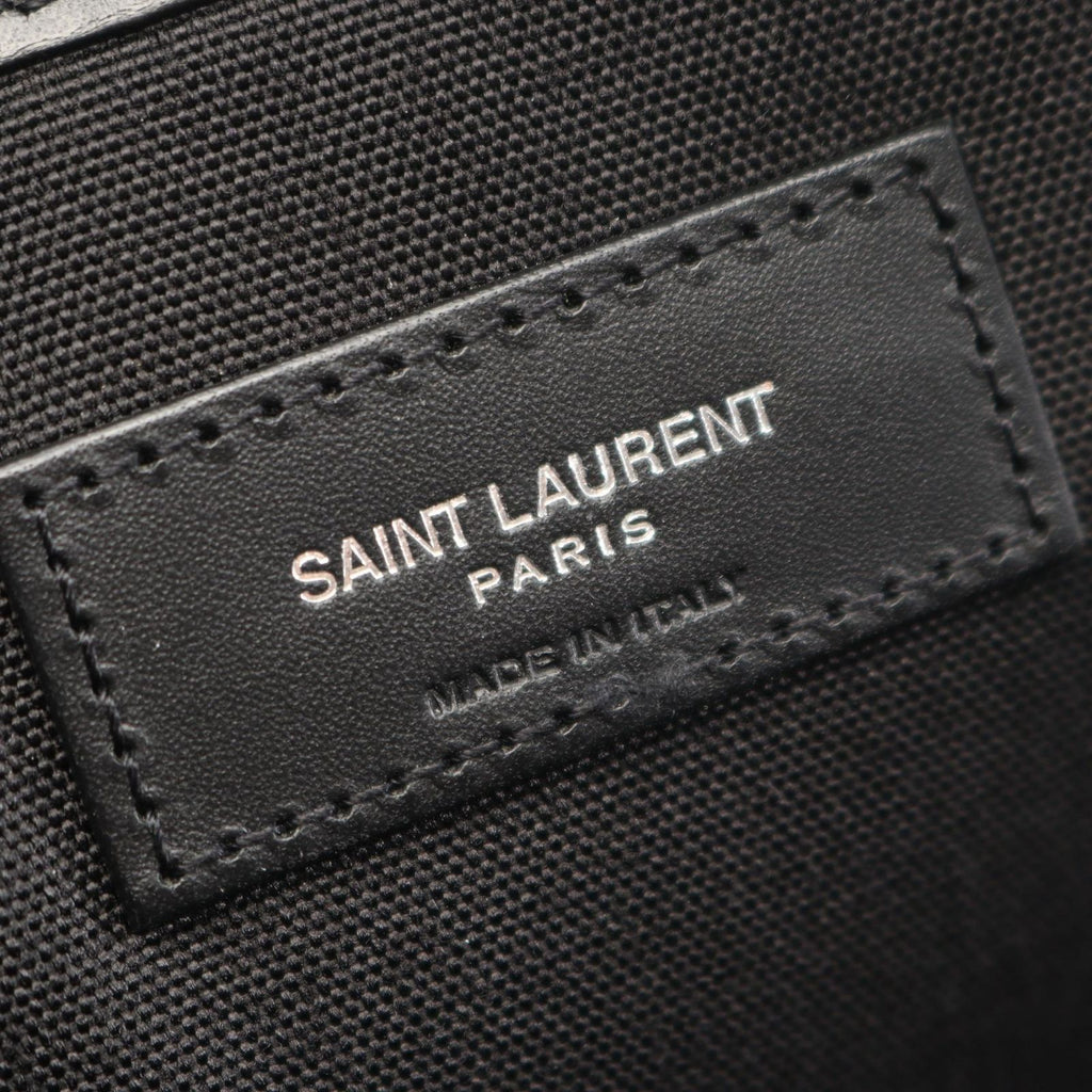Saint Laurent Paris Backpack City Black Canvas Leather — view 4