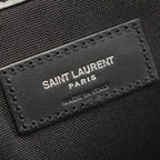 Saint Laurent Paris Backpack City Black Canvas Leather — view 4