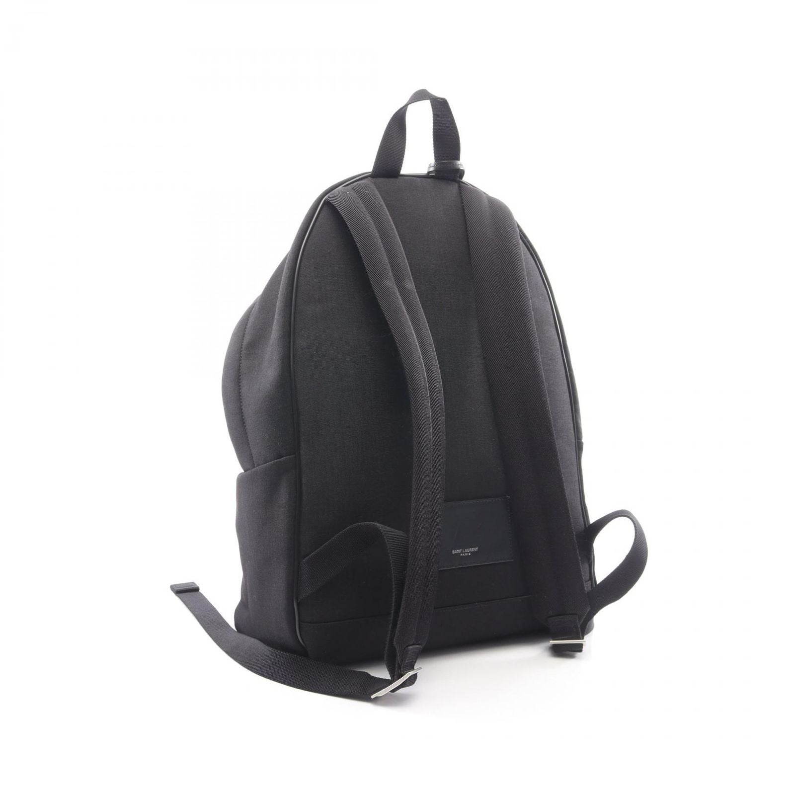 Saint Laurent Paris Backpack City Black Canvas Leather — view 2