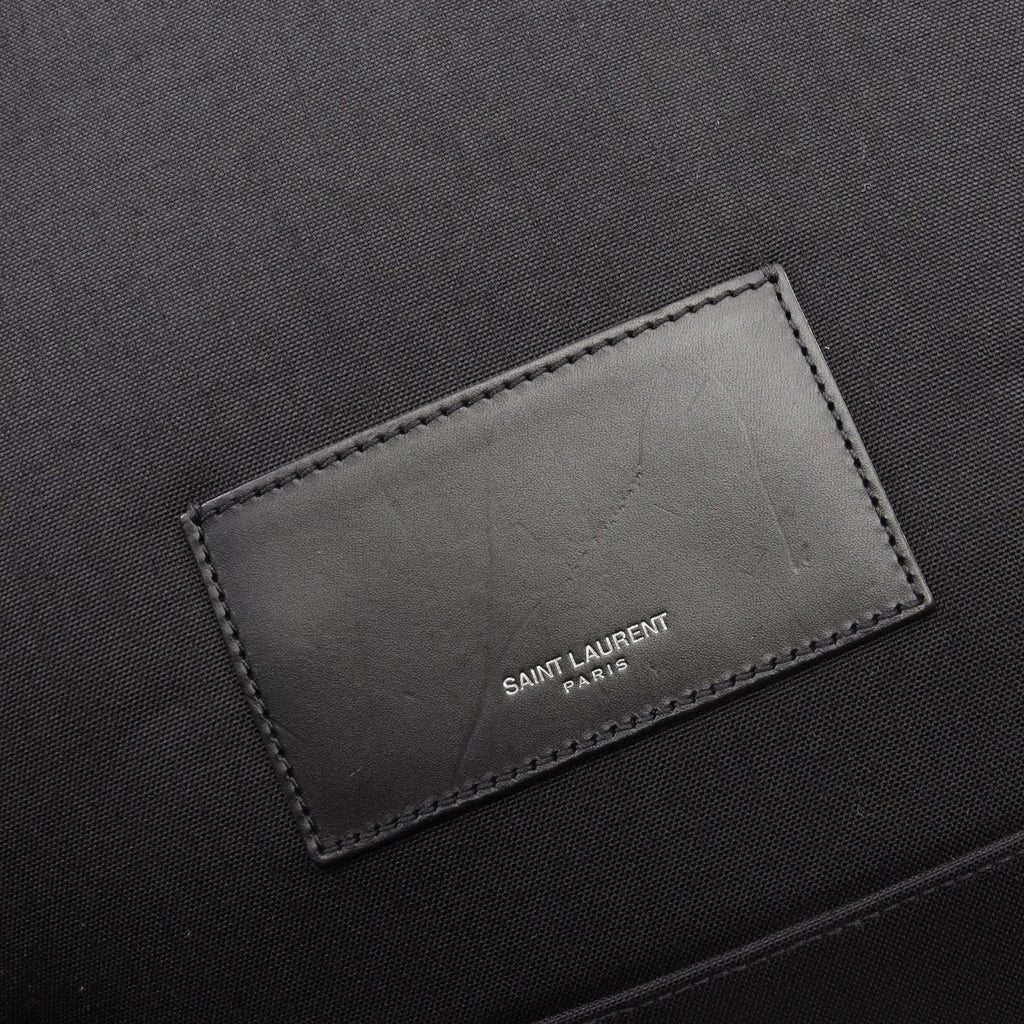 Saint Laurent Paris Backpack City Black Canvas Leather — view 5
