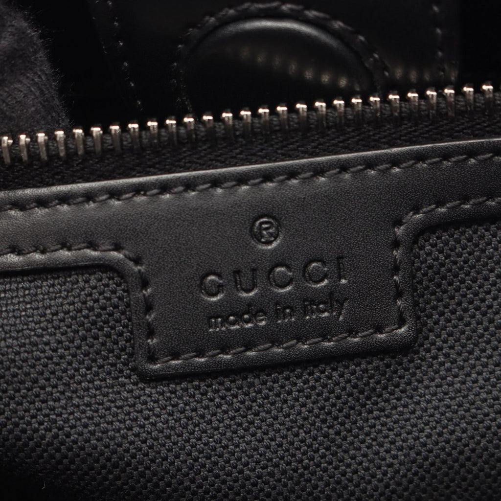 Gucci Tote GG Supreme Black Canvas Leather — view 4