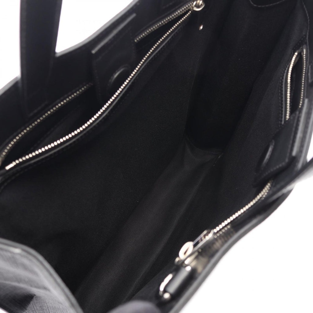 Gucci Tote GG Supreme Black Canvas Leather — view 3