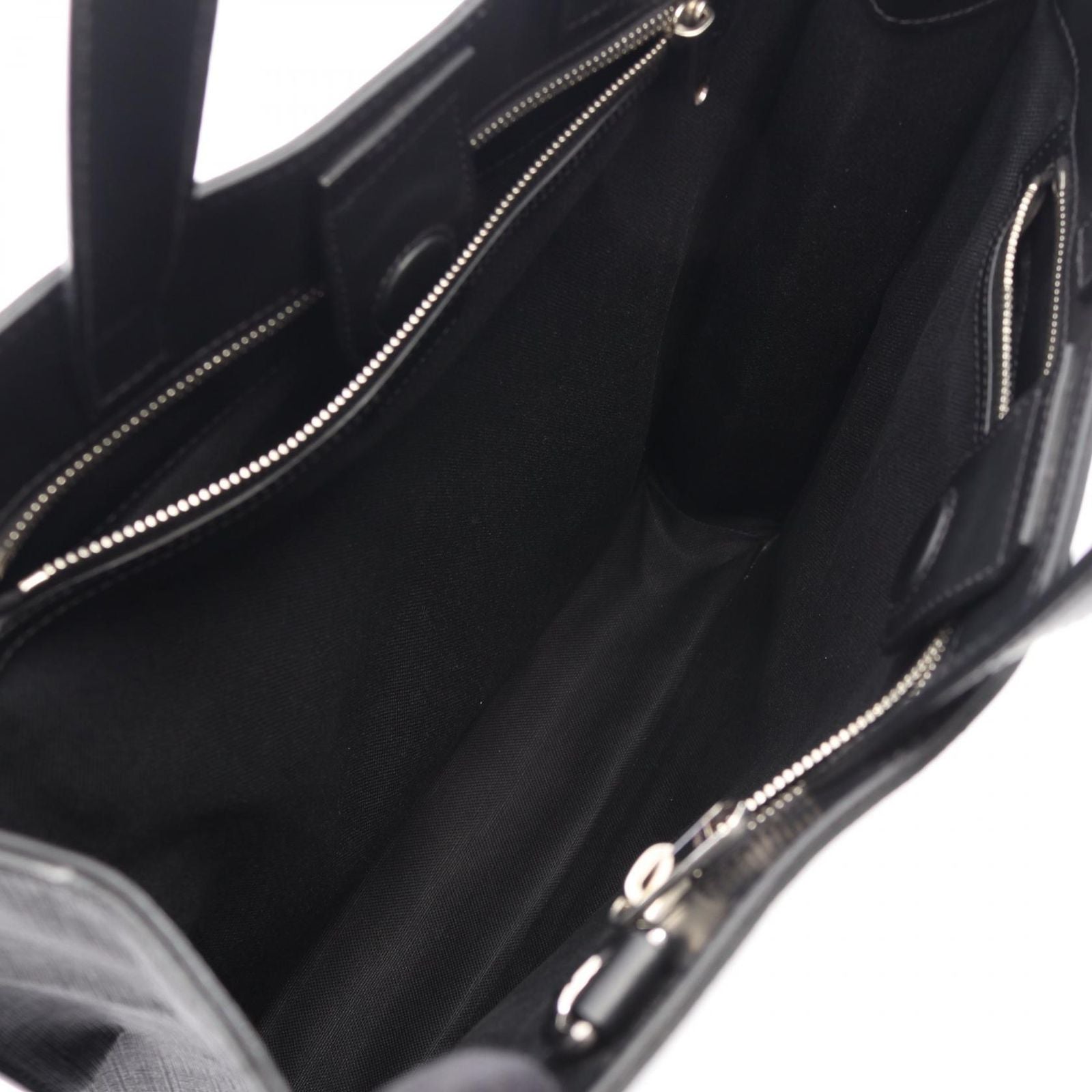 Gucci Tote GG Supreme Black Canvas Leather — view 3