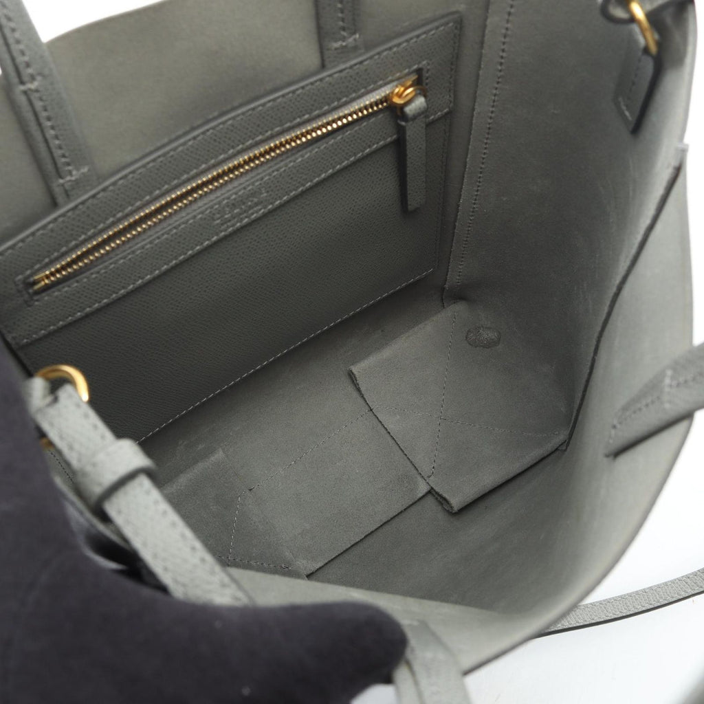 Celine Tote Vertical Small Cover 2-Way Gray Leather — view 3