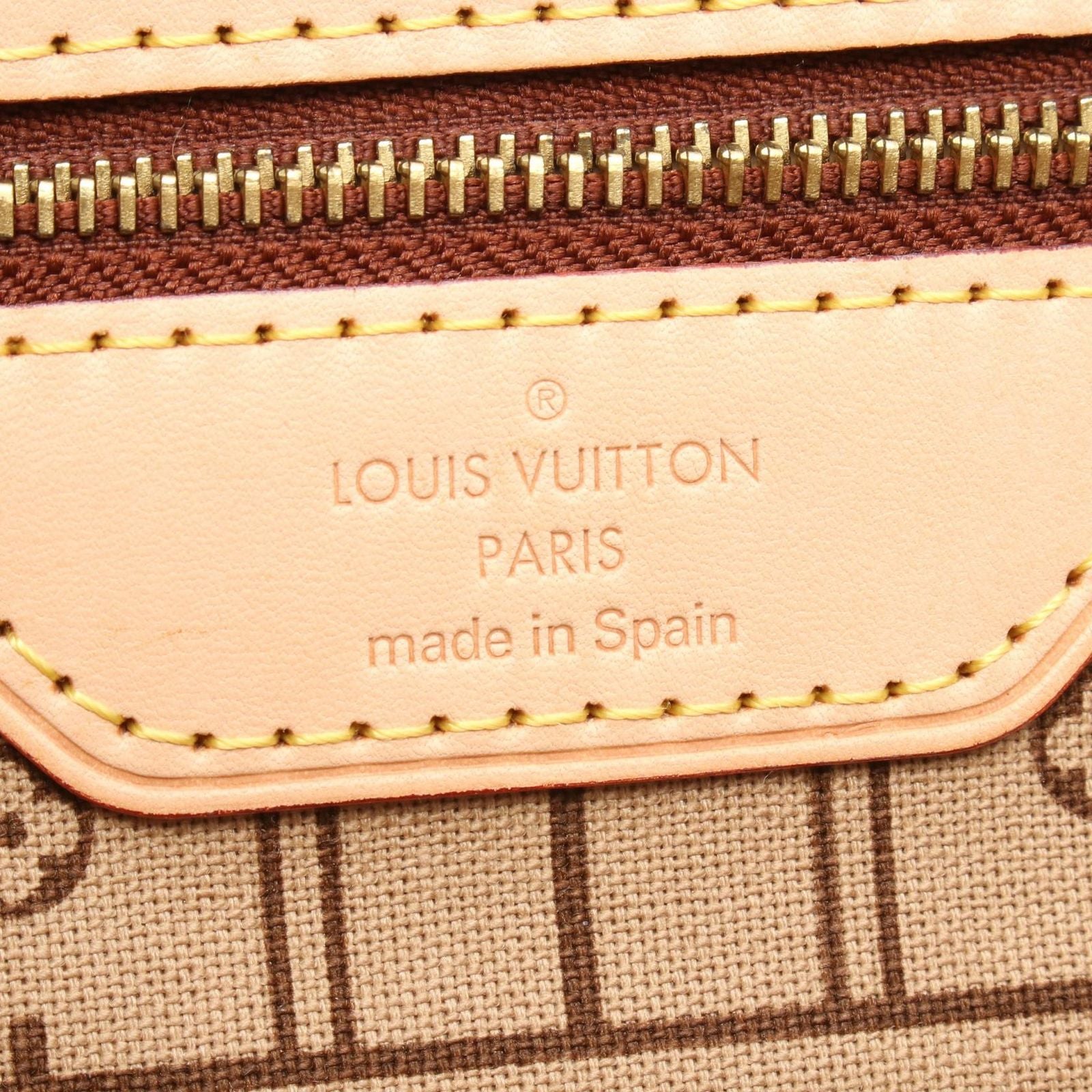 Louis Vuitton Tote Neverfull Canvas Leather — view 4