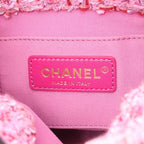 Chanel Shoulder Bag Quilted Drawstring 2-Way Pink Fabric Small — view 4