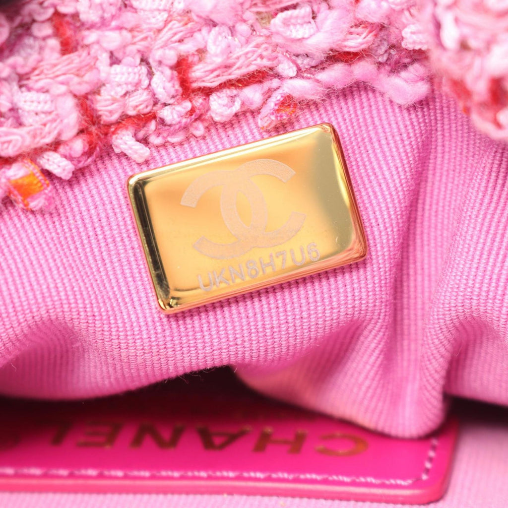 Chanel Shoulder Bag Quilted Drawstring 2-Way Pink Fabric Small — view 5