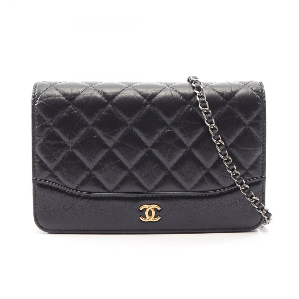 Chanel Shoulder Bag Gabriel de Black Quilted Chain Wallet