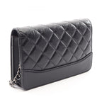 Chanel Shoulder Bag Gabriel de Black Quilted Chain Wallet — view 2