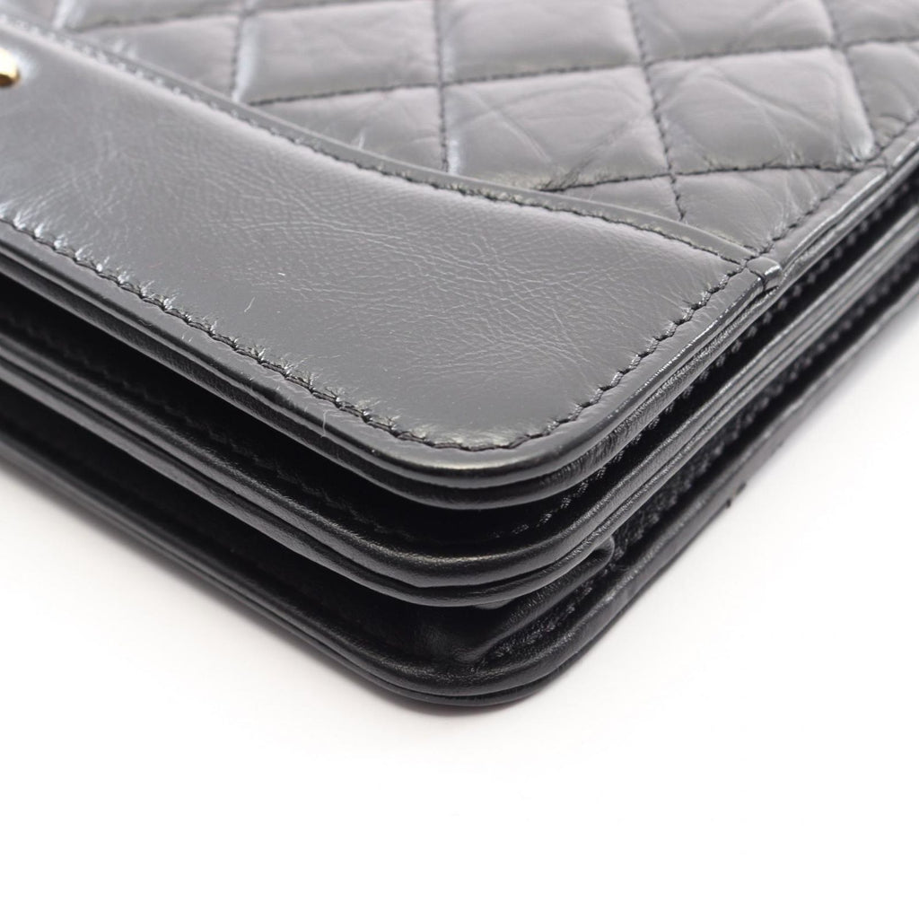 Chanel Shoulder Bag Gabriel de Black Quilted Chain Wallet — view 9