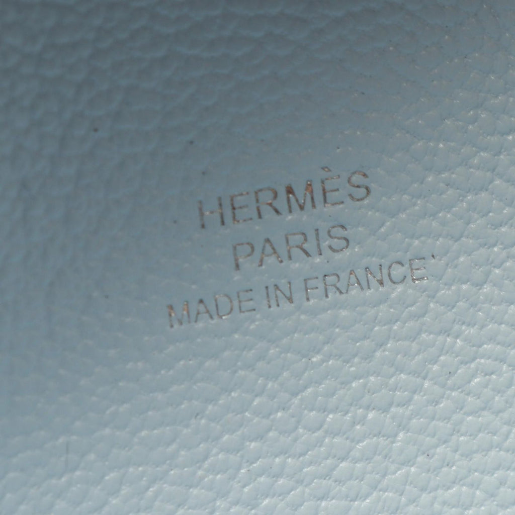 Hermes Coin Case Calvi Cowboy Blue Brum Leather — view 5