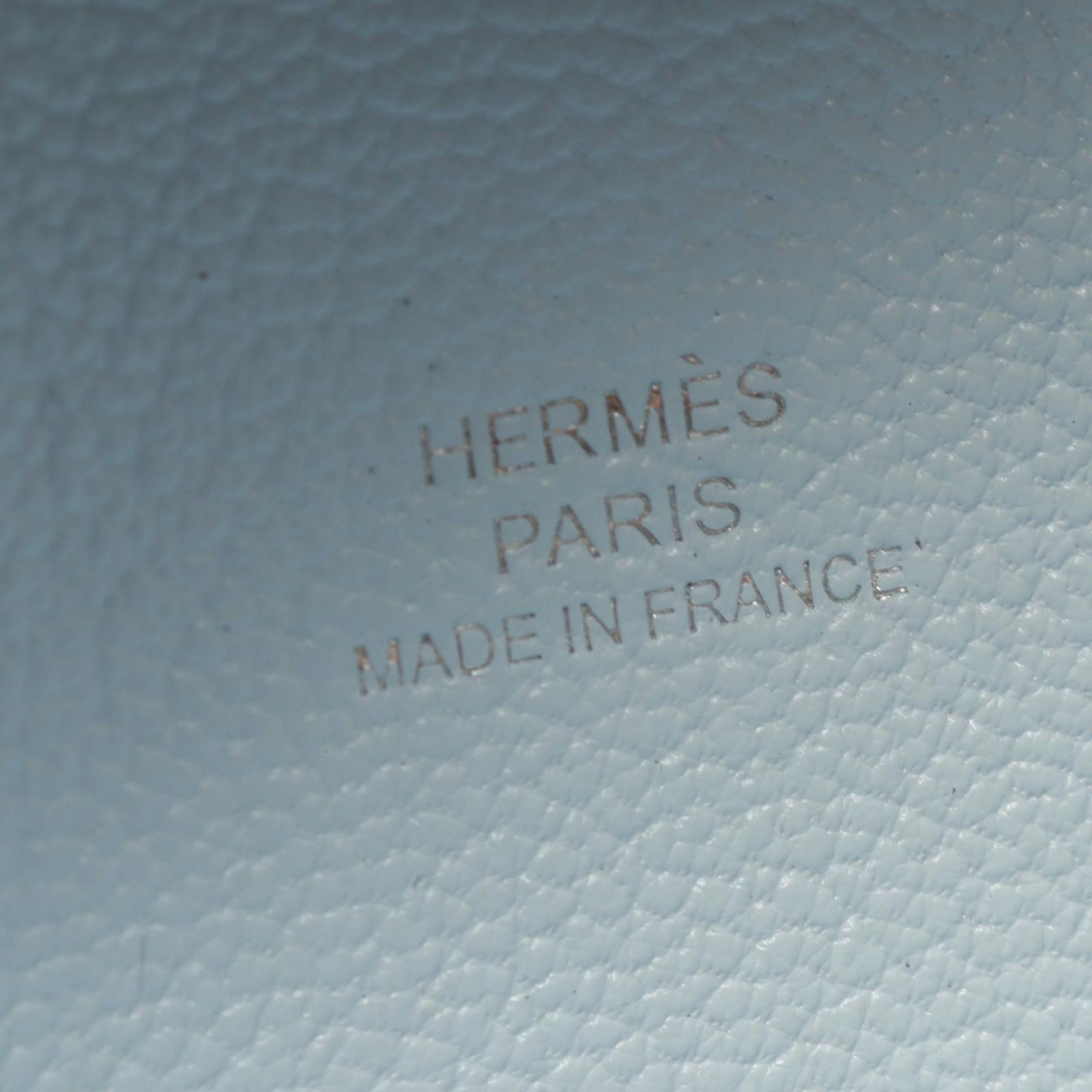 Hermes Coin Case Calvi Cowboy Blue Brum Leather — view 5