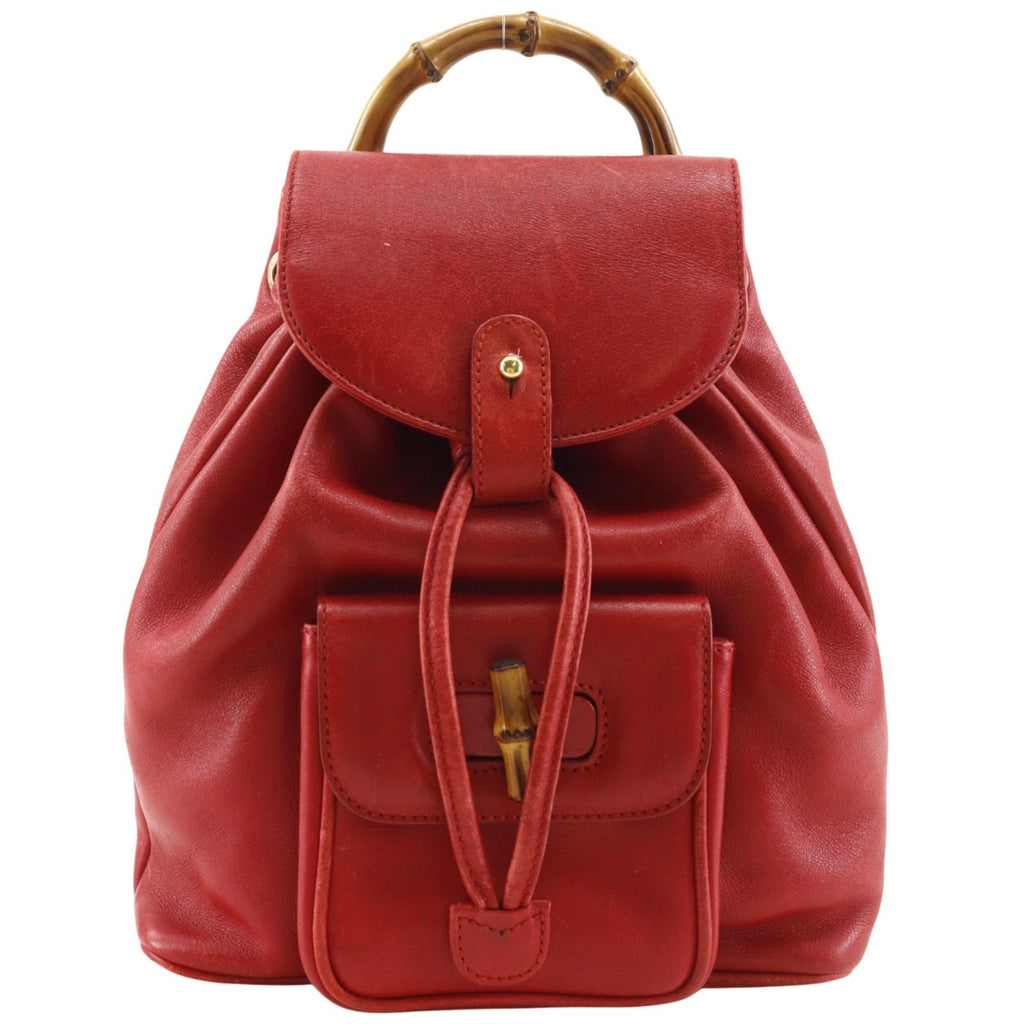 Gucci Bamboo Mini Backpack 003 Leather