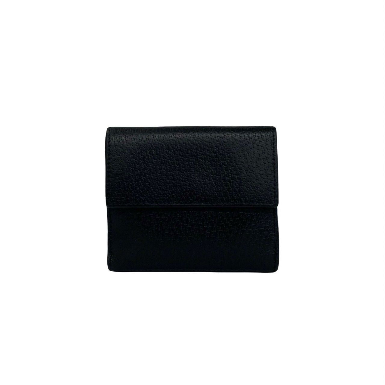 Gucci Logo Leather Bifold Wallet Mini Billfold Coin Purse Black — view 2