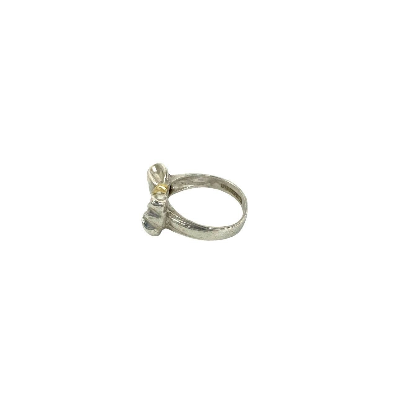 Tiffany & Co Ribbon Ring 925 Sterling Silver Gold — view 3