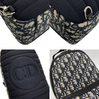 Dior Oblique Rider Sling Bag Navy Canvas Leather — view 7