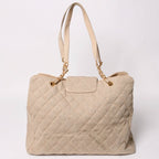 Chanel Supermodel XL Chain Tote Bag Linen CC Logo Coco Ball Beige — view 2