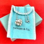 Tiffany & Co Box Vintage Chain Cross Heart Necklace 925 Sterling Silver Gold