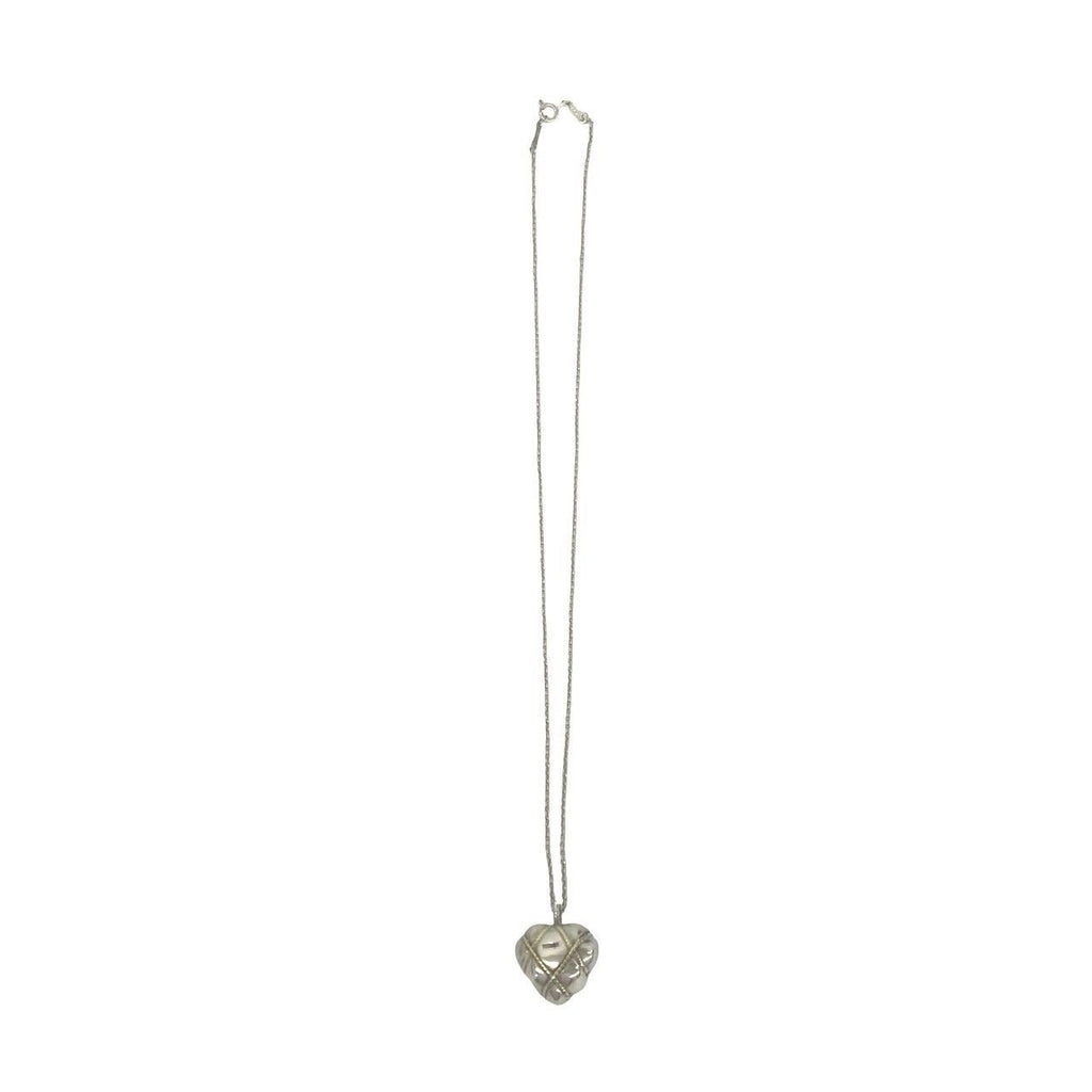 Tiffany & Co Box Vintage Chain Cross Heart Necklace 925 Sterling Silver Gold — view 5