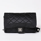 Chanel Sports Line CC Logo Backpack Chain Nylon Black Silver