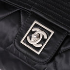 Chanel Sports Line CC Logo Backpack Chain Nylon Black Silver — view 7