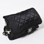 Chanel Sports Line CC Logo Backpack Chain Nylon Black Silver — view 3