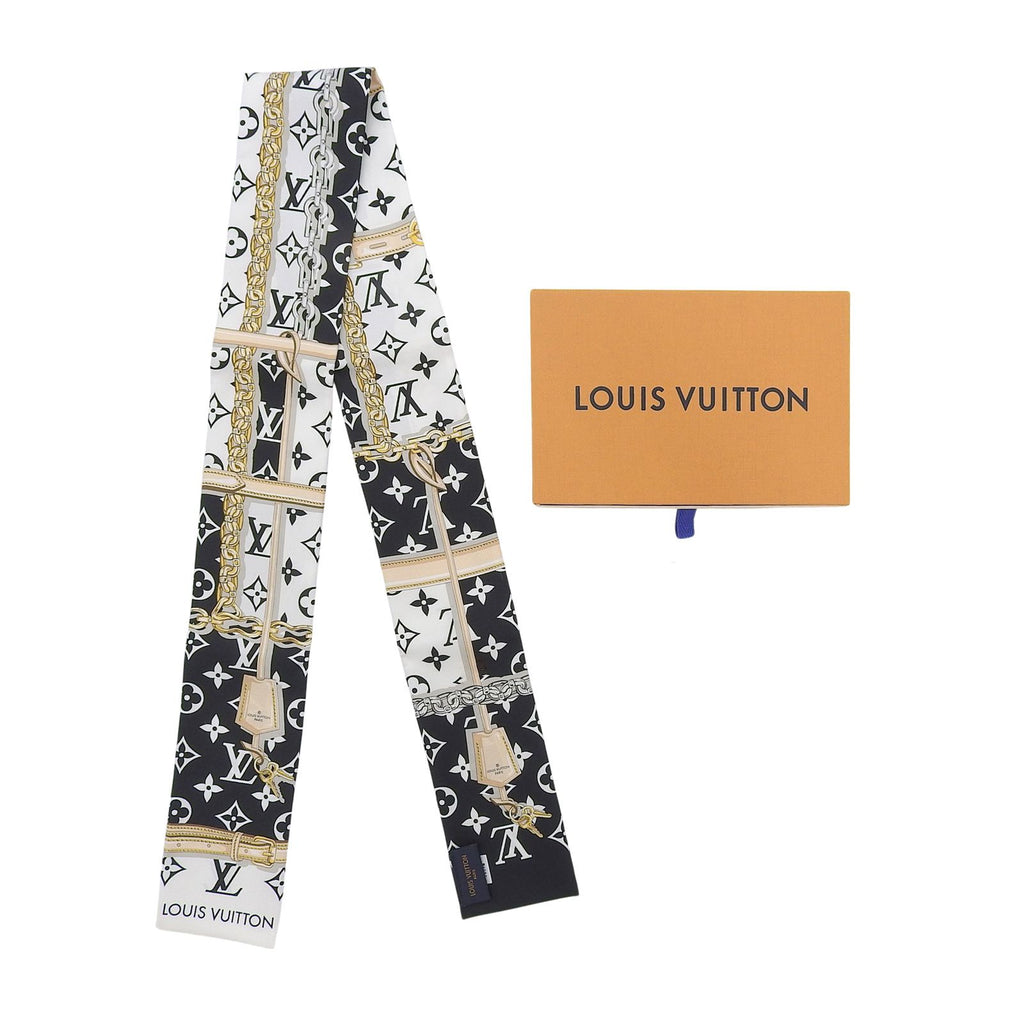 Louis Vuitton Bandeau Monogram Confidential Silk 100% Noir Bandana Scarf — view 2
