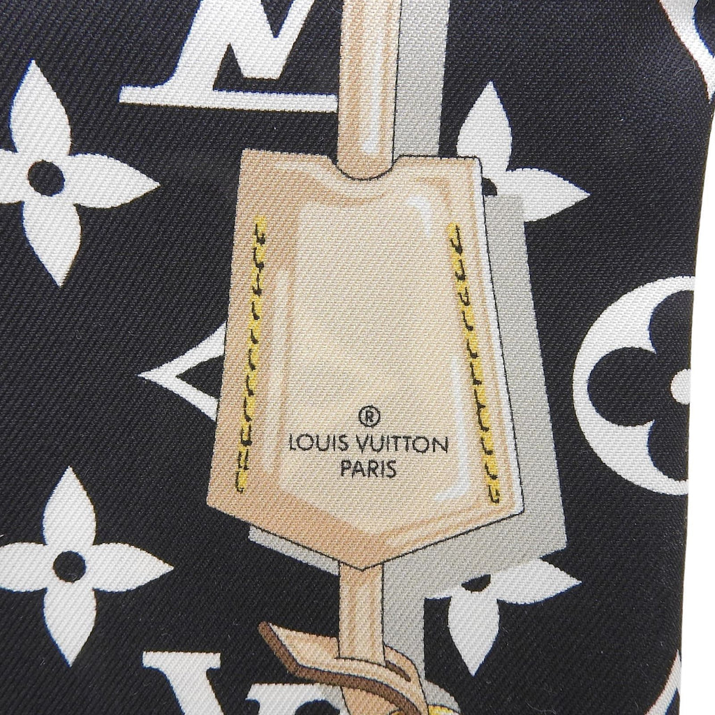 Louis Vuitton Bandeau Monogram Confidential Silk 100% Noir Bandana Scarf — view 6