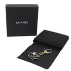 Chanel CC Logo Faux Pearl Camellia Key Holder Black Gold — view 2