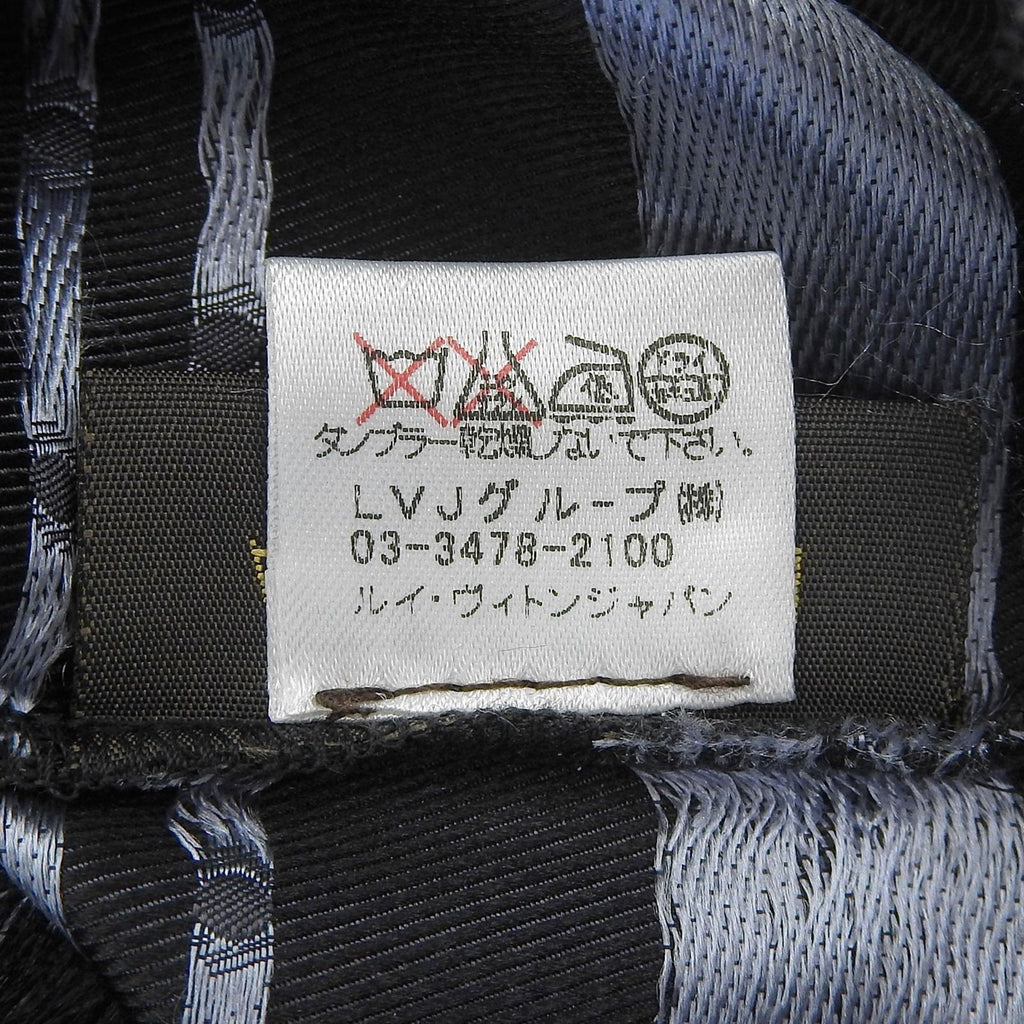 Louis Vuitton Silk 100% Shadow Monogram Dot Pattern with Fringe Shawl Black — view 6