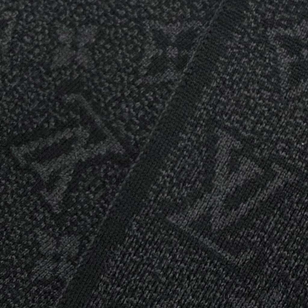 Louis Vuitton Echarpe My Monogram Eclipse Wool Logo Embroidery Scarf Black Gray — view 5