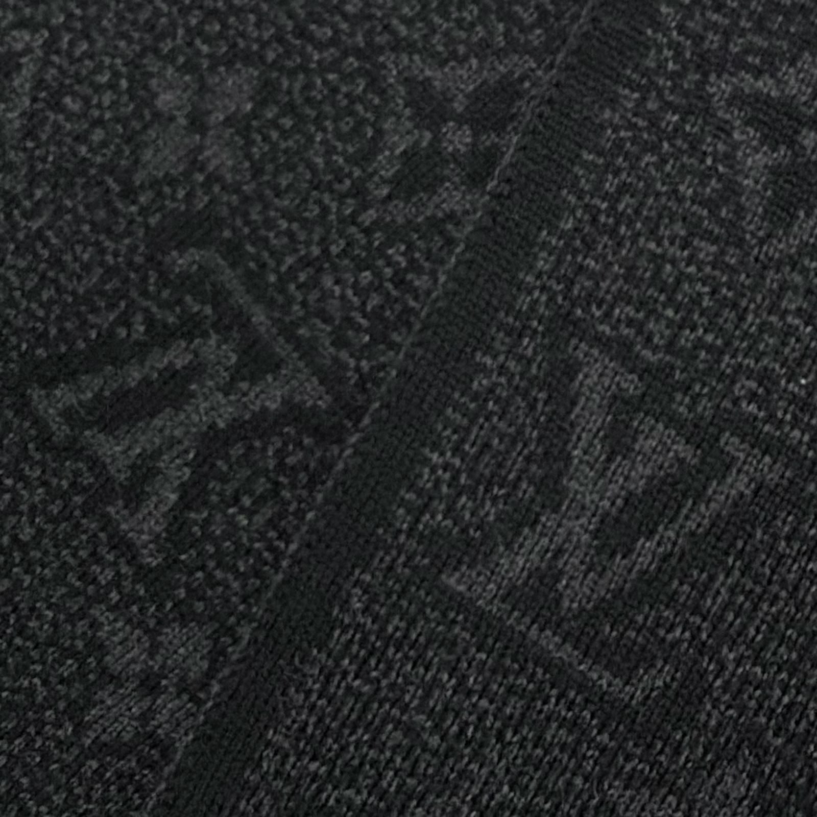 Louis Vuitton Echarpe My Monogram Eclipse Wool Logo Embroidery Scarf Black Gray — view 5