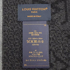 Louis Vuitton Echarpe My Monogram Eclipse Wool Logo Embroidery Scarf Black Gray — view 8
