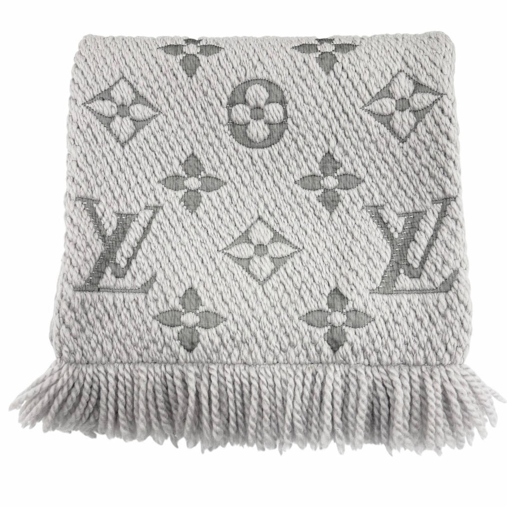 Louis Vuitton Echarpe Logo Mania Monogram Wool Silk Gripe Loulou Scarf