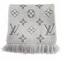 Louis Vuitton Echarpe Logo Mania Monogram Wool Silk Gripe Loulou Scarf