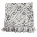 Louis Vuitton Echarpe Logo Mania Monogram Wool Silk Gripe Loulou Scarf