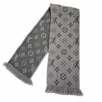 Louis Vuitton Echarpe Logo Mania Monogram Wool Silk Gripe Loulou Scarf — view 3
