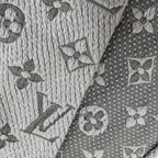 Louis Vuitton Echarpe Logo Mania Monogram Wool Silk Gripe Loulou Scarf — view 4