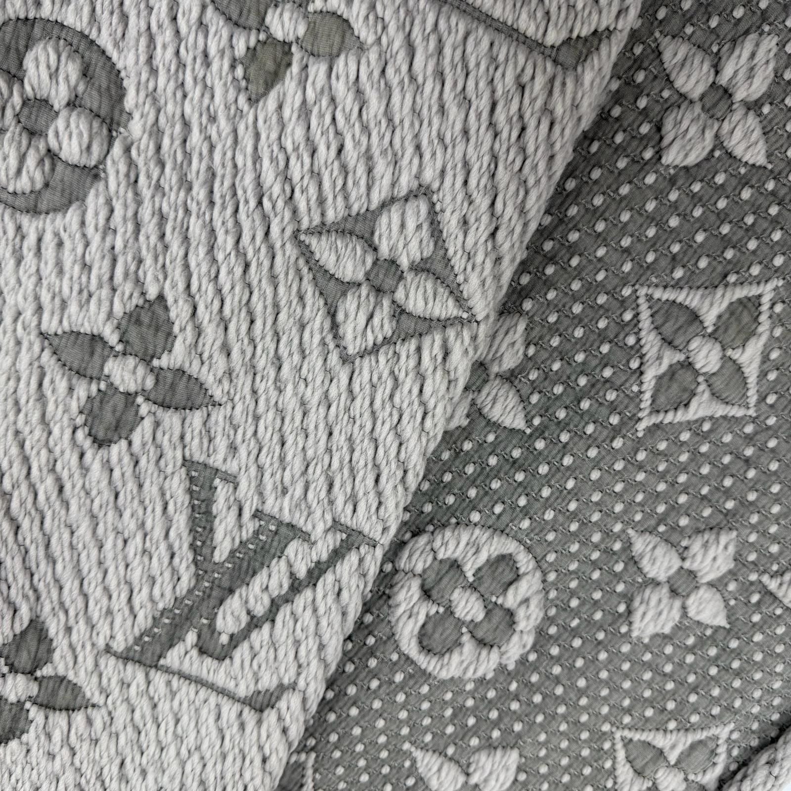 Louis Vuitton Echarpe Logo Mania Monogram Wool Silk Gripe Loulou Scarf — view 4