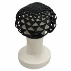 Prada Logo Crochet Beret Hat Black — view 4