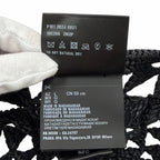 Prada Logo Crochet Beret Hat Black — view 8