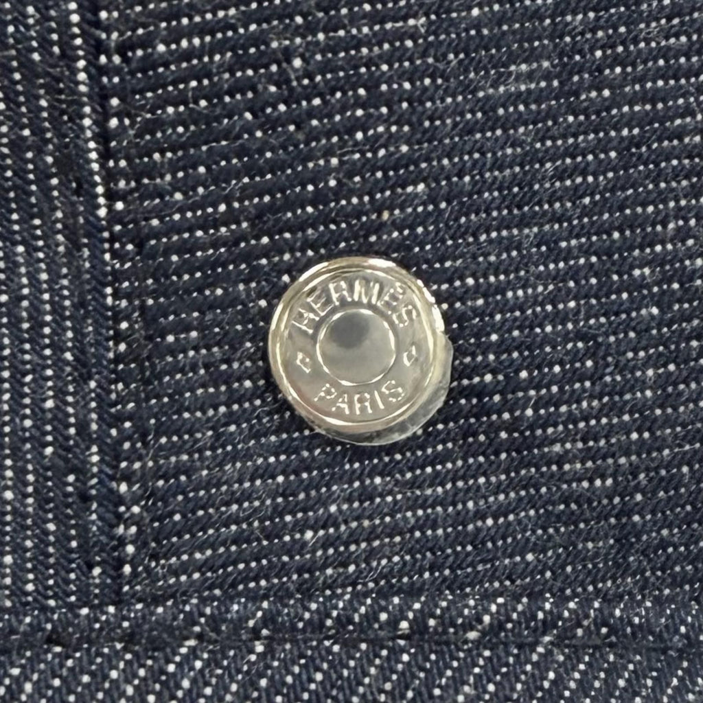Hermes Cotton 100% Series with Saint Honore Cliquetis Denim Beret Indigo 56 — view 6