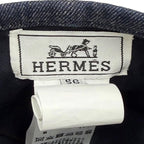 Hermes Cotton 100% Series with Saint Honore Cliquetis Denim Beret Indigo 56 — view 8