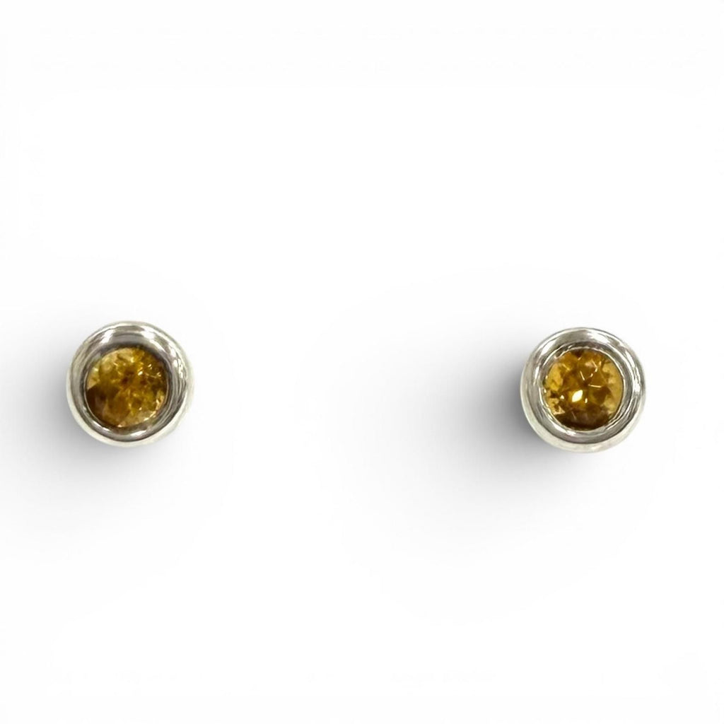 Tiffany & Co Citrine Earrings Silver Yellow